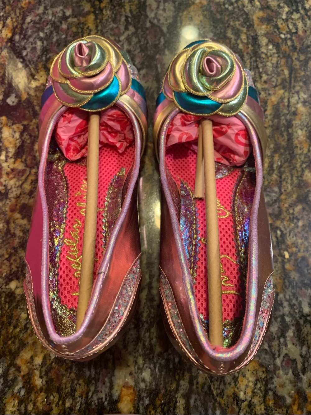 Irregular Choice “Stupenda” Multicolor Metallic Heels - Picture 9 of 11